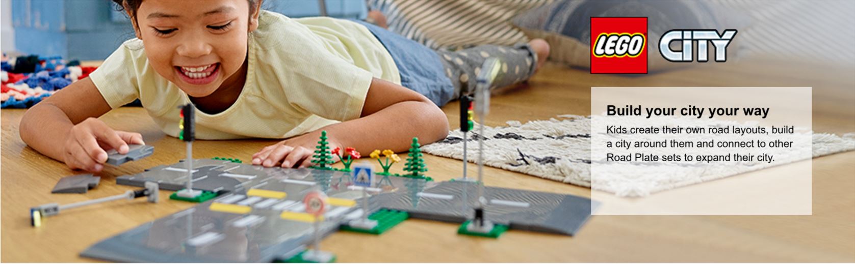 Girl playing with set