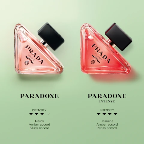 Paradoxe intensity 3 neroli, amber accord and musk accord. Paradox intensity 4, jasmine, amber accord and moss accord