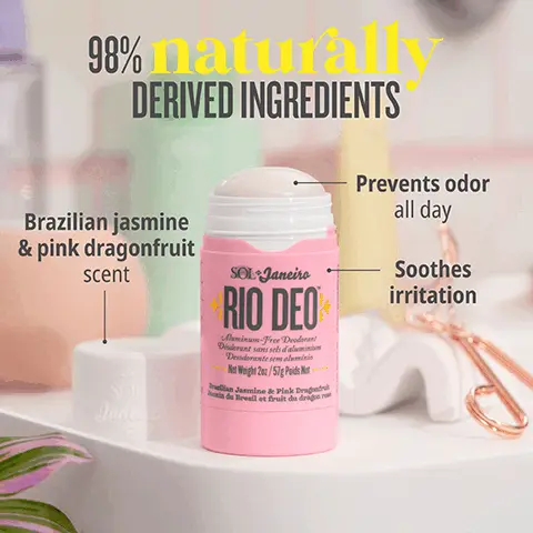 Image 1, 98% naturally DERIVED INGREDIENTS Prevents odor all day Brazilian jasmine & pink dragonfruit scent Soothes irritation. Image 2, Citric acid ester neutralizes odor-causing bacteria Papaya enzyme helps even skin tone + avoid ingrown hairs Tapioca starch helps absorb. Image 3, Before and after 21 days of daily use. Gently exfoliates and evens skin tone. Image 4, FRUITY FLORAL FRAGRANCE of Cheirosa 68 with blooming, bright notes of Brazilian jasmine & pink dragonfruit. Image 5, 98% natrually derived ingredients. paraben free, baking soda free, aluminium free. Image 6, be cherirosa (small incredible) all day long. Image 7, Warm + sunny pistachio & salted caramel Blooming + bright Brazilian jasmine & pink dragonfruit Sultry + elegant Black Amber plum & vanilla woods