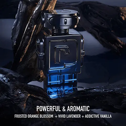 Image 1, POWERFUL & AROMATIC FROSTED ORANGE BLOSSOM + VIVID LAVENDER + ADDICTIVE VANILLA Image 2, PHANTOM PHANTOM PHANTOM INTENSE
              PARFUM SENSUAL & FRESH POWERFUL & AROMATIC ADDICTIVE & WOODY + FRESH + INTENSE